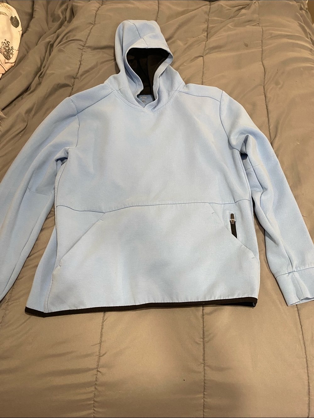 DSG Light Blue Men's Crewneck Hooded Sweater